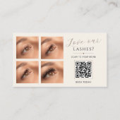 Elegante QR-code aangepaste foto wimpertechnicus Visitekaartje (Achterkant)