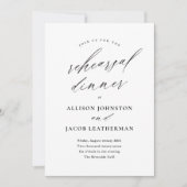 Elegante QR Code bruiloft repetitie diner Kaart (Voorkant)