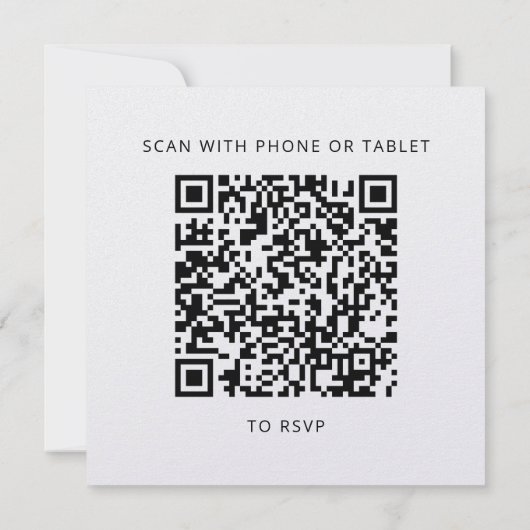 Elegante QR Code Bruiloft RSVP Kaart (Achterkant)