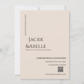 Elegante QR-code bruiloft uitnodiging (Voorkant)