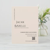 Elegante QR-code bruiloft uitnodiging (Staand voorkant)