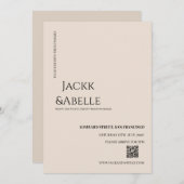 Elegante QR-code bruiloft uitnodiging (Voorkant / Achterkant)