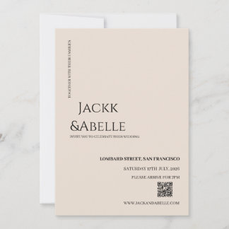 Elegante QR-code bruiloft uitnodiging