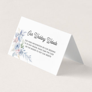 Elegante QR-code bruiloft uitnodiging - gevouwen p