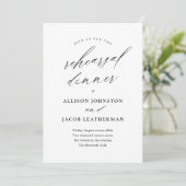 Elegante QR-code bruiloftsprobediner Kaart (Staand voorkant)