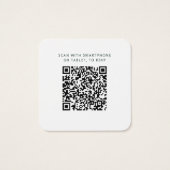 Elegante QR-code Eucalyptus RSVP bijlage kaart (Achterkant)