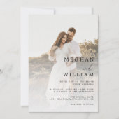 Elegante QR-code foto bruiloft Kaart (Voorkant)