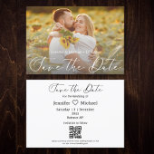 Elegante QR-code foto minimaal Save The Date