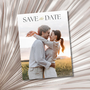 Elegante QR-code fotohuwelijkskaart Save the Date Aankondigingskaart