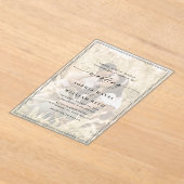 Elegante QR-code fototrouwdag Acryl Uitnodigingen (Laagn)