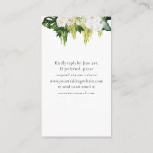Elegante QR-code groene wedding RSVP Informatiekaartje (Achterkant)
