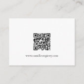Elegante QR-code huwelijkscadeau registratie voor  Informatiekaartje (Achterkant)