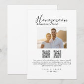 Elegante QR-code huwelijksfonds bord foto Kaart (Voorkant / Achterkant)