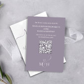 Elegante QR Code Klassieke Maaltijd RSVP Lavendel