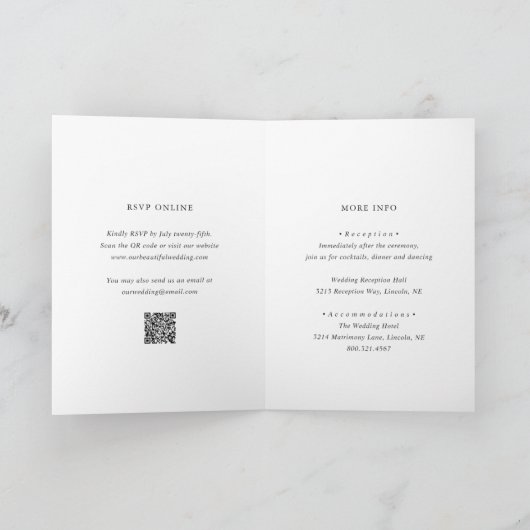Elegante QR-code klassieke trouw (Binnen)