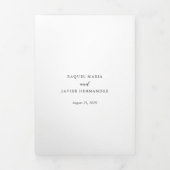 Elegante QR Code Klassieke Trouw Drieluik Uitnodiging (Cover)