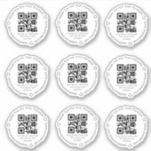 elegante qr-code korting kleine onderneming dank j sticker (Voorkant)