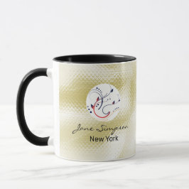 Elegante Qr code Logo Gouden Textuur Mok