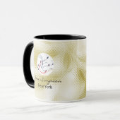 Elegante Qr code Logo Gouden Textuur Mok (Voorkant links)