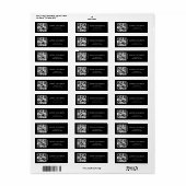 Elegante QR-code minimalistische retouradreslabels Etiket (Full Sheet)