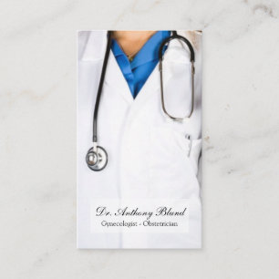 Elegante QR-code OBGYN Verloskundige Gynaecoloog Visitekaartje
