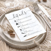 Elegante QR Code Online RSVP Bruiloft Tijdlijn Bla Informatiekaartje