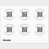 Elegante QR-code Ronde Sticker (Vel)