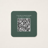 Elegante QR Code RSVP en de Kaart van de Huwelijks (Achterkant)