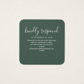 Elegante QR Code RSVP en de Kaart van de Huwelijks (Voorkant)