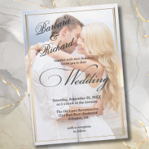 Elegante QR-code RSVP Foto Moderne bruiloft