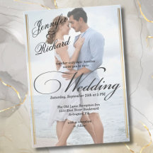 Elegante QR-code RSVP Foto Moderne bruiloft