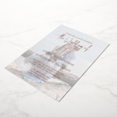 Elegante QR-code RSVP-fotosjabloon Folie Uitnodiging (Gedraaid)