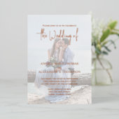 Elegante QR-code RSVP-fotosjabloon Folie Uitnodiging (Staand Voorkant)