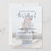 Elegante QR-code RSVP-fotosjabloon Kaart (Voorkant)