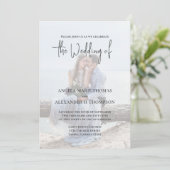 Elegante QR-code RSVP-fotosjabloon Kaart (Staand voorkant)