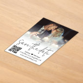 elegante qr-code trendy script foto save the date acryl uitnodigingen (Laagn)