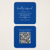 Elegante QR-code trouw-RSVP kaart (Voorkant /achterkant)