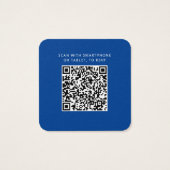 Elegante QR-code trouw-RSVP kaart (Achterkant)