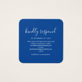 Elegante QR-code trouw-RSVP kaart (Voorkant)