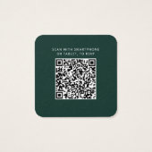 Elegante QR-code trouw-RSVP kaart (Achterkant)