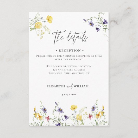 Elegante QR Code Trouwdetails Accommodatie Informatiekaartje (Voorkant)