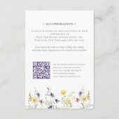 Elegante QR Code Trouwdetails Accommodatie Informatiekaartje (Achterkant)