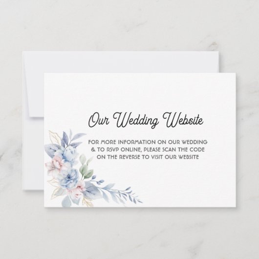 Elegante QR-code trouwkaart - Trouwen  RSVP Kaartje (Voorkant)