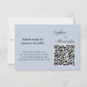 Elegante QR-code trouwkaart - Trouwen  RSVP Kaartje (Achterkant)