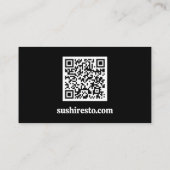 Elegante QR-code voor Aziatisch restaurant Visitekaartje (Achterkant)