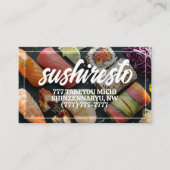 Elegante QR-code voor Aziatisch restaurant Visitekaartje (Voorkant)