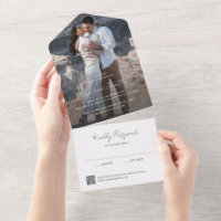 Elegante QR-code voor foto's moderne bruiloft