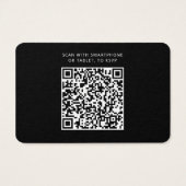 Elegante QR-code website trouw-RSVP Visitekaartje (Achterkant)