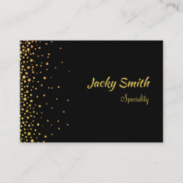 Elegante qr code zwart en goud modern visitekaartje