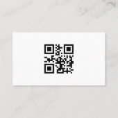 Elegante QR code zwart goud folie visitekaartje (Achterkant)